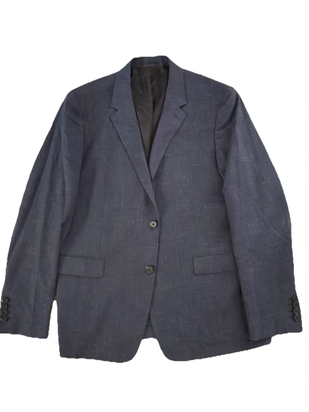 Theory Gansevoort Men's Tailored Jacket 44R Blue Wool Linen Blazer Sport Coat